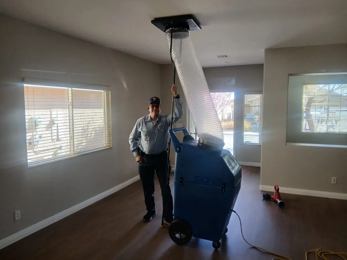 Professional Dryer Vent Cleaning work inside a Sacramento home